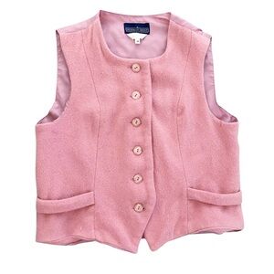 Vintage Herman Geist Cashmere Blend Pink Vest Size Medium